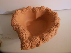 Ceramic - terracotta - marked - 24 x 23 x 8 cm - bowl - German - flawless