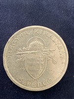 Szent István ezüst 5 pengő 1938