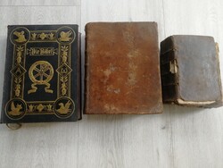 3db antik biblia, gyűjtői hagyatékból, 1737, 1920,1700-1800között?