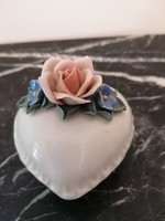 Ens rózsás  bonboniere szív alakú alakú Csodaszép!