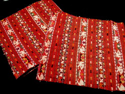 2 db kb. 100 éves kézzel szőtt falvédő, faliszőnyeg, falikárpit 175 x 41 cm