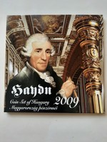 Magyarország pénzérméi  2009 dísztokban forgalmi sor Haydn ezüst éremmel