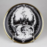 1F899 Jurcsák László Raven House porcelain decorative plate 16 cm