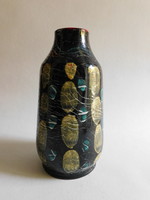 70-es évekbeli iparművész kerámia váza - Gál - 21.5 cm