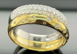 Csodás cirkónium köves Judith Willians gyűrű pár, 59 méret   925 ezüst  új