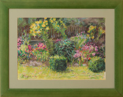 Pastel image of Mariana pascalau flower garden