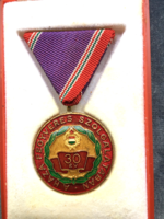 30 év A Haza Fegyveres Szolgálatában szocialista kitüntetés dobozában