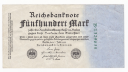 500 Márka Birodalmi bankjegy - Reichsbanknote 1922