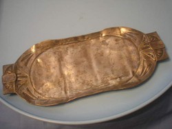 U9 Antik szecessziós ezüstözött MINTA  tálca jelzett 31 x 14 cm