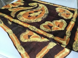 Selyemsál gyönyörű batikolással, 180 x 55 cm