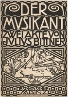 Der musikant 1909 reprint concert poster print koloman moser Vienna Art Nouveau geometric pattern