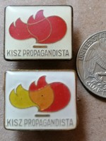 KISZ - Propagandista jelvény 2 különböző