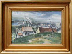 A landscape painting by Ignatius Kokas - in its original restored frame