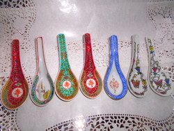 6 Chinese porcelain spoons hand painted 700 ft/piece