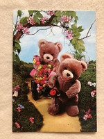 Old teddy bear postcard - postal clean