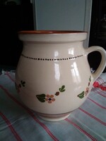 Hódmezővásárhely ceramic bowl with ears, with beautiful handwork!