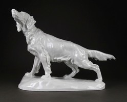 1I117 VASTAGH GYÖRGY extra nagyméretű ír szetter Herendi porcelán kutya 28 x 39 cm