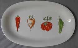 Large oval winterling porcelain bowl with vegetable pattern
