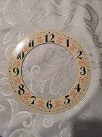 Clock face enamel, decorative, for 1,2,3 weight wall clock, Viennese baroque rococo pewter, structure