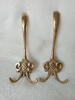 Brass wall hanger for two