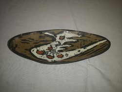 Hollóházi ceramic oval serving bowl