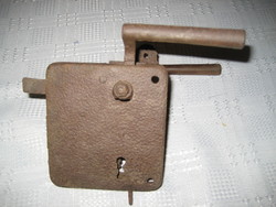 Antique iron gate lock