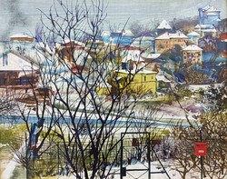 Szabó Ákos gyönyörű festmény 50x40cm