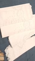 Antique linen needlework lace riselle cushion cover 113*88cm