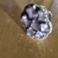 Silver ring with amethyst stone 925