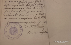 5 db eredeti aláírású, pecsétes dokumentum,1926- 1946. Büntetés végrehajtás Zalaegerszeg- Markó
