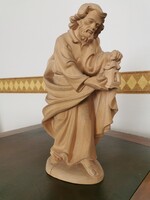 Carved Saint Joseph statue 50cm