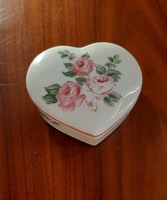 4728 - Japán rózsás szív alakú ékszertartó