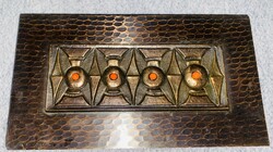 Applied arts copper box with split wooden inlay jewelry box 20x12 treasured Óbuda v posta too