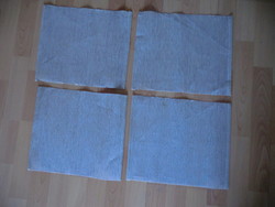 Textile synthetic fiber placemat set of 4 pieces 28x35 cm in pale green