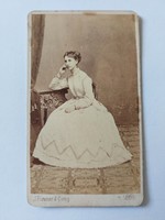 Antique female photo 1868 Runner & comp. Vienna studio photo