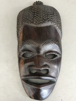 Hand-carved African head made of very nice wood, 20 x 9 cm