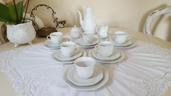 Elegant white schirnding tea and coffee set