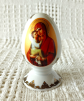 Leárazva! RITKA! JELZETT OROSZ PORCELÁN HÚSVÉTI TOJÁS,KEGYTÁRGY,NIPP 2.
