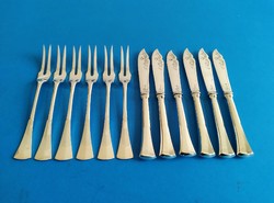 Silver dessert knife and fork 12 pieces English style