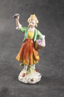 Lippelsdorfi porcelán szőlőt szedő lány 804