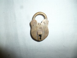 Antique small copper padlock 4.5 cm