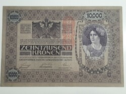10000 korona 1918 Osztrák hosszában fekvő bélyegzéssel