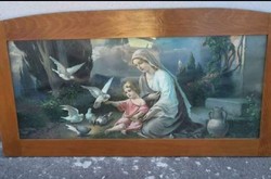 Antique wall picture with a religious theme for sale