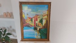 (K) beautiful signed cityscape painting (Venice) 46x62 cm