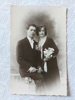 Old wedding photo 1927 studio photo