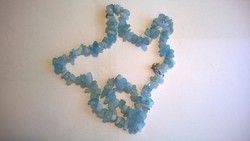 Akvamarin ásvány -féldrágakő nyaklánc-nyakék 50 cm
