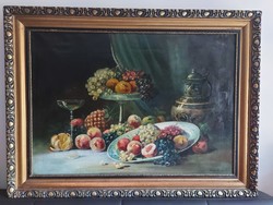 ! Antik óriás csendélet - szignált festmény 172
