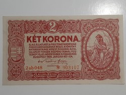 2 korona 1920  UNC  csillagos sorszám