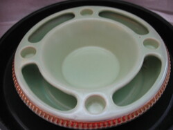 Art deco jasba west germany ceramic advent wreath-bowl turquoise-gold ges. Gesch. 1913/21