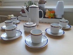 Bohemia csehszlovák porcelán kávéskészlet, teáskészlet
